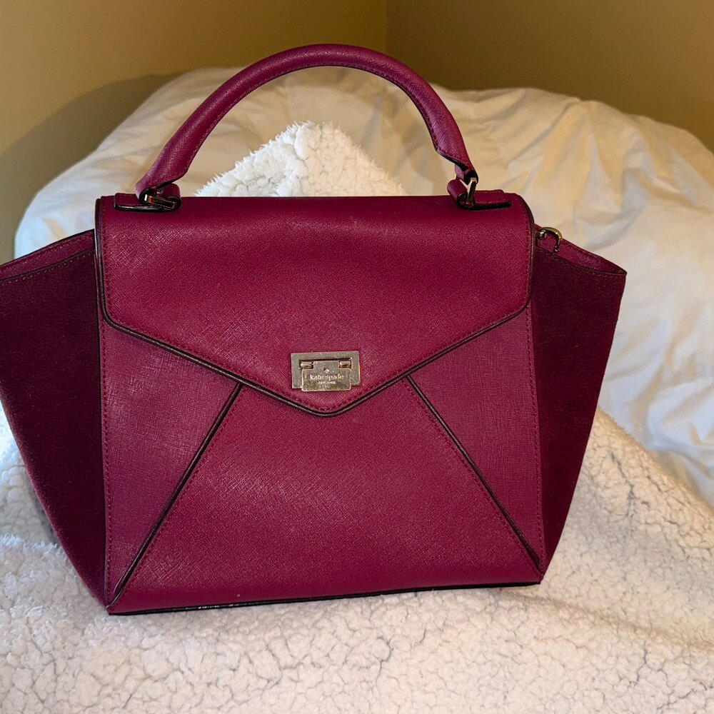 Kate Spade leather and suede handbag